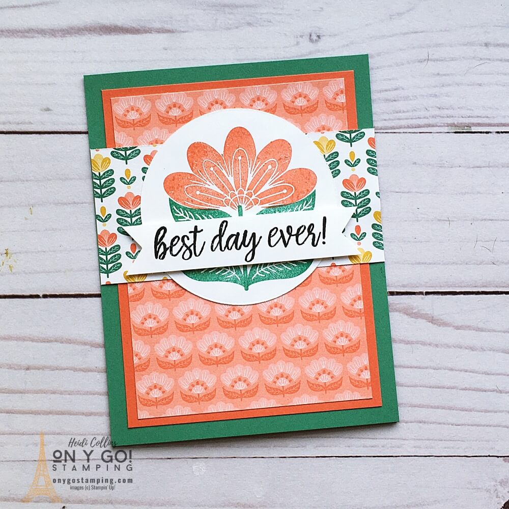 Use a simple card sketch to create a beautiful handmade card with the In Symmetry stamp set from Stampin' Up!