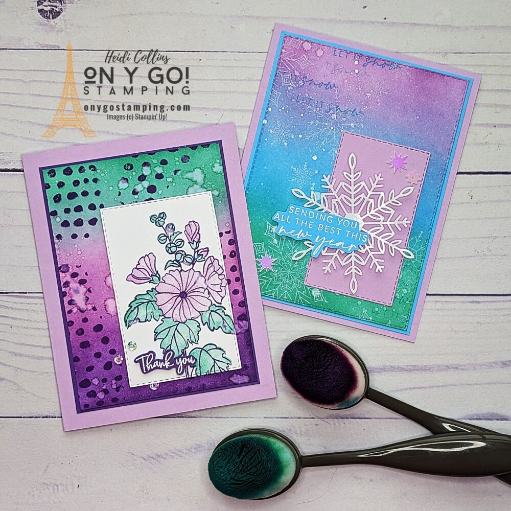 Use blending brushes and dye ink to create a beautiful background with this rubber stamping technique. Includes a video tutorial.