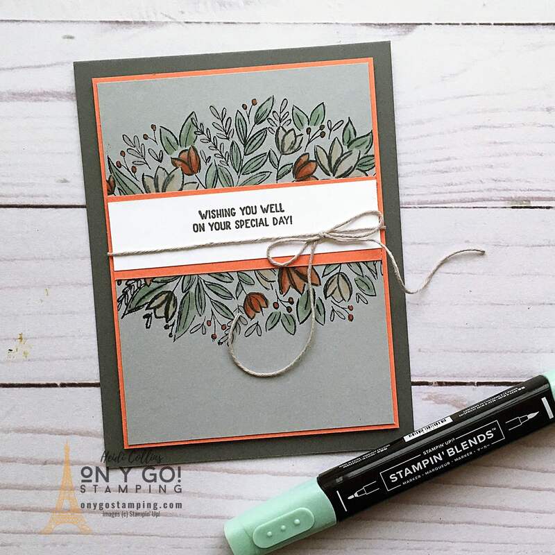 Easy to make handmade card using the Sending Hugs stamp set from Stampin' Up! See more sample card designs, cutting dimensions, and supply lists on my website.