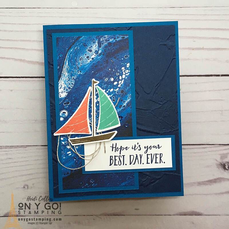Handmade card using the Let's Set Sail bundle from Stampin' Up!