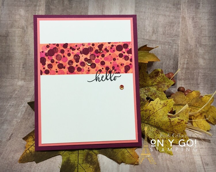 Quick and easy card idea using simple ink blending and the Life is Beautiful stamp set from Stampin' Up!