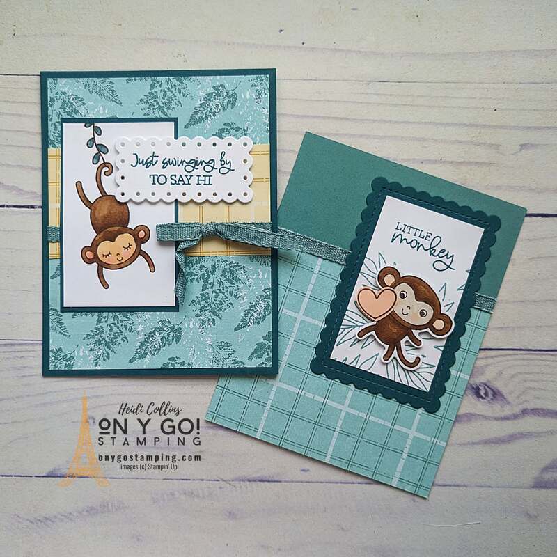 Adorn your love in paper and ink! □□ Make a handmade card for the new baby with 'Little Monkey' stamp set □ and 'Inked Botanicals' patterned paper from Stampin' Up! □ Craft your love into a keepsake that will be cherished and remembered. Ready to unleash your inner artist? Check out the fun video tutorial now! 