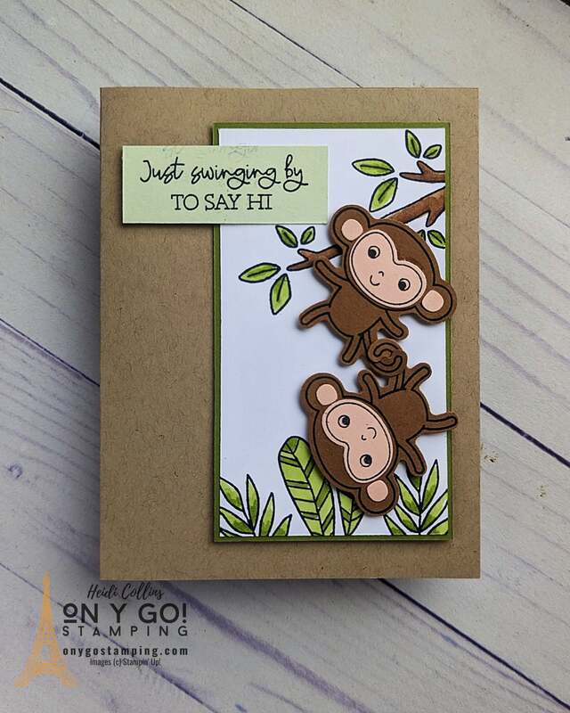 Want to leave a lasting impression with your cards? With the Little Monkey Stamp set from Stampin' Up!, create a delightful duo of monkeys swinging on a branch and capture the essence of fun and playfulness. Whether it's for a birthday, a thank you note, or just for fun, this DIY handmade card guide will make your messages truly unforgettable.