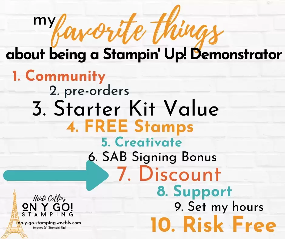 10 Reasons why I love being a Stampin' Up! Demonstrator.
