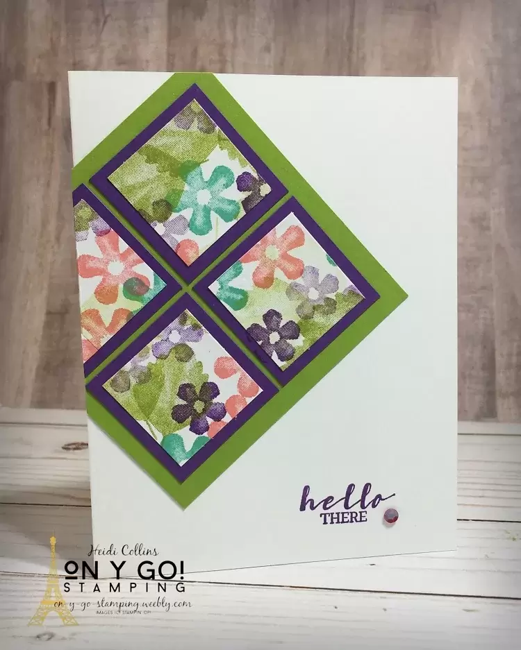 Simple stamp card design using only stamps, ink, and paper with the Sweet Strawberry stamp set.
