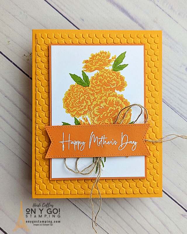 Making a handmade card is the perfect way to show your mom how much you appreciate her this Mother's Day. With Marigold Moments stamp set from Stampin' Up! you can craft a beautiful card that will be sure to bring a smile to your mom's face. From intricate designs to heartfelt messages, this stamp set offers an array of options to make your Mother's Day card one-of-a-kind.