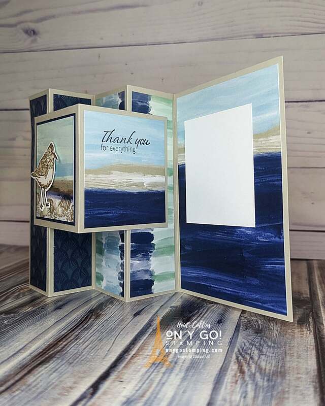 Are you looking for an easy fun fold card to make to thank you favorite guy? Look no further, this fun fold card using Stampin' Up!'s By the Bay Designer Series Paper and the Seaside Bay stamp set makes a perfect thank you card and is sure to be a hit with your receiver!