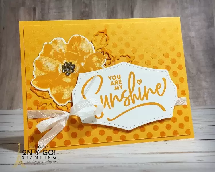 Cardmaking idea for a monochromatic card using the To a Wild Rose stamp set and dies in Mango Melody. Along with the Ridiculously Awesome stamp set, these soon-to-be discontinued stamp sets from Stampin' Up! are absolutely fabulous. Add them to your stash before they're gone!