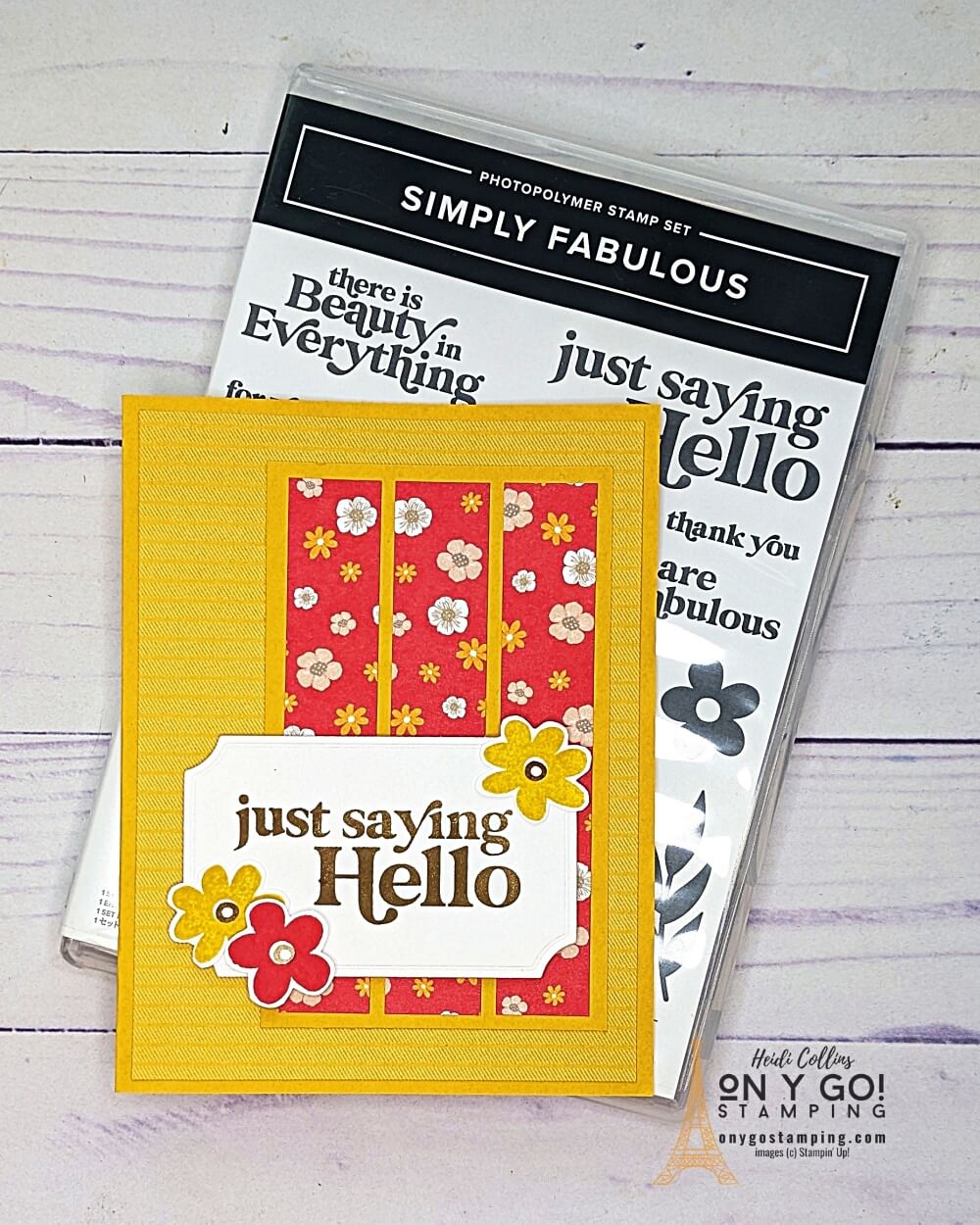 Create a quick and easy handmade card with a card sketch! Like this sample card design using the Simply Fabulous stamp set and Tea Boutique patterned paper from Stampin' Up!®