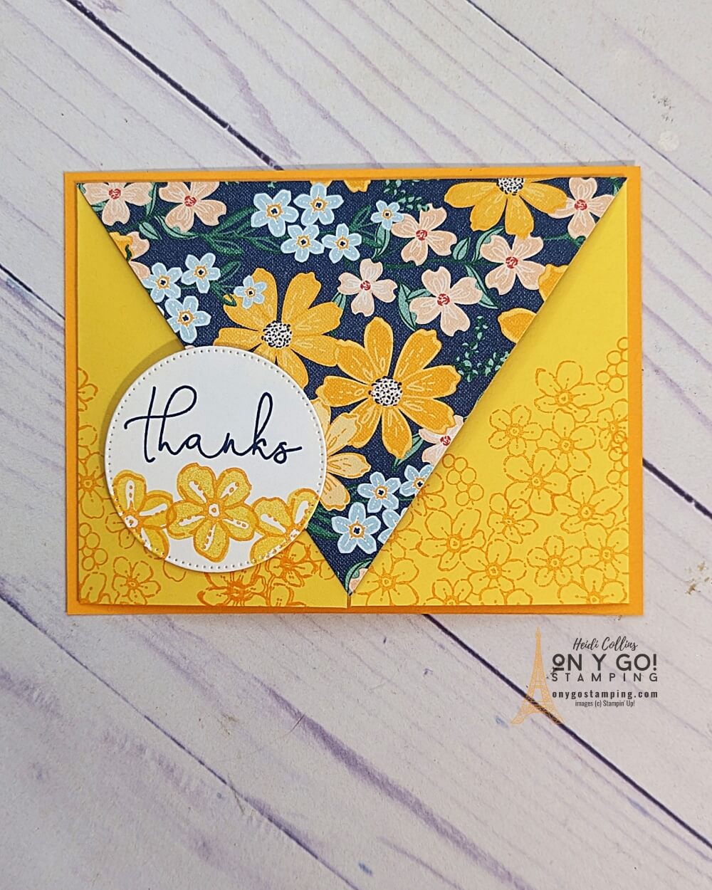 Make a statement with a handmade card designed with style and sophistication. Create a one-of-a-kind envelope closure fun fold card with our patterned paper, Regency Park Designer Series Paper, and the Sentimental Park stamp set from Stampin' Up! This card is easy to assemble, with a beautiful design that will be sure to impress. Send a special greeting with our unique card making supplies and turn card-making into an art.