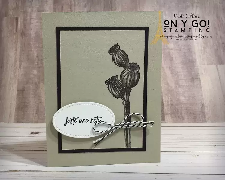 Simple masculine card idea using the Enjoy the Moment stamp set from Stampin' Up! and a simple card sketch.