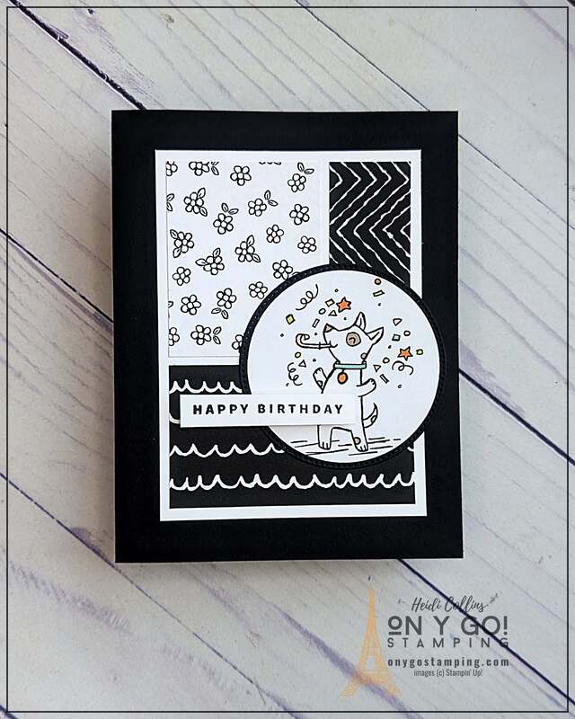 Creating a handmade birthday card has never been easier with the Zoo Crew Designer Series Paper from Stampin' Up! With tons of colored patterned paper to choose from, and a few simple supplies like adhesive and a circle punch, you can have a fabulous one-of-a-kind birthday card made in no time. With just your imagination and this simple card sketch, you'll be able to make a memorable, handmade card that will be treasured for years to come.