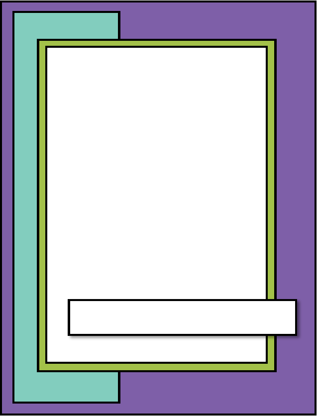 Card sketch idea for easy cardmaking. This sketch makes card making easy!