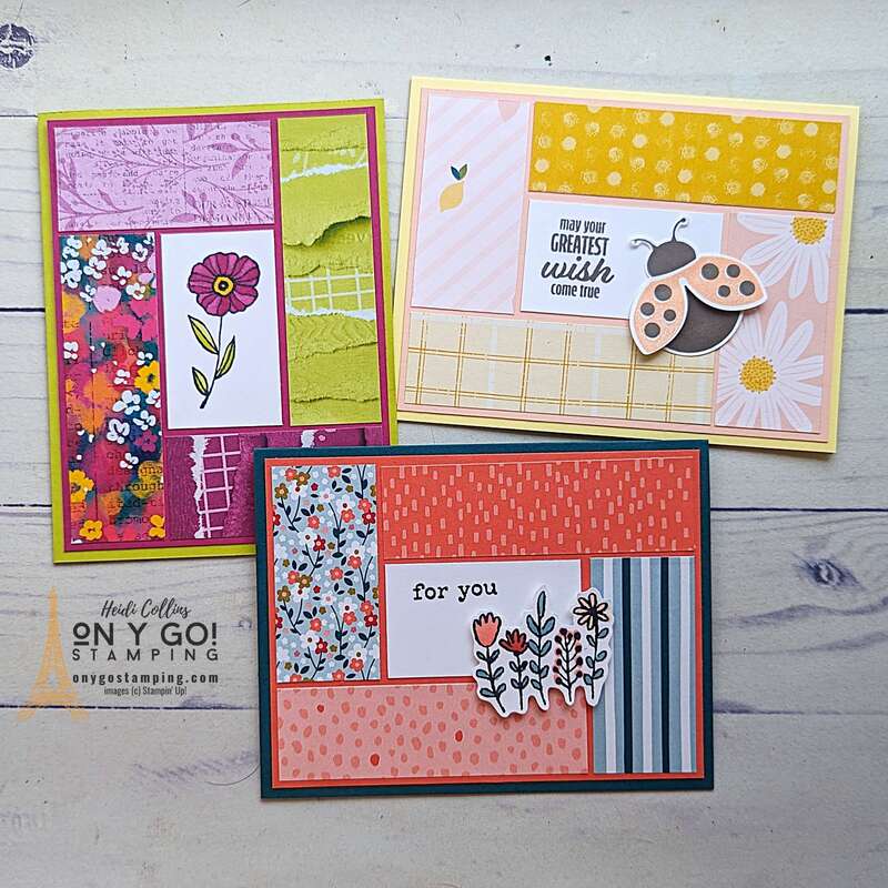 Discover the joy of personalizing your messages with easy-to-make handmade cards. Harness the beauty of patterned paper from Stampin' Up! Homemade cards are not just a thoughtful gesture, but a work of art that speaks volumes about the effort you've put in. Join our crafting journey, and prepare to impress with your newly-acquired, creative prowess!