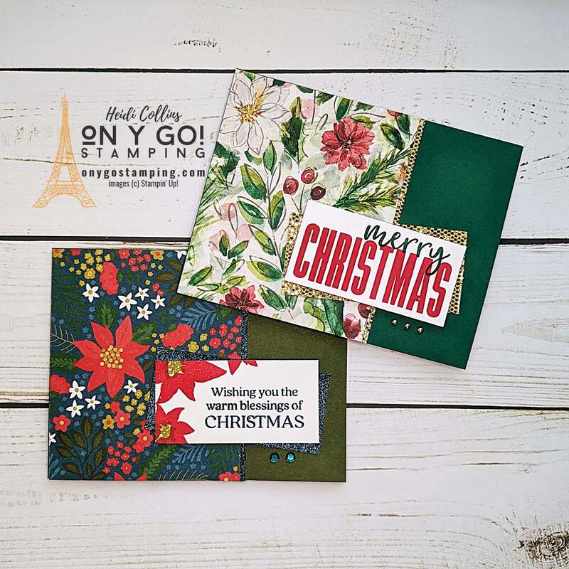 Unleash your creativity this holiday season! □ Learn how to make an adorable handmade Christmas card using patterned paper and rubber stamps from Stampin' Up! It's a fun and easy project you can do from the comfort of your own home! □  