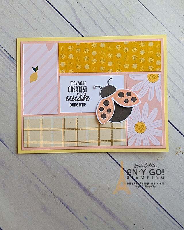Discover the joy of creating a unique and easy handmade card using the Delightfully Eclectic & Inked Botanicals Designer Series Paper (DSP). Blessed with a colorful array of patterns, these papers will breathe life into your project. With the playful touch of the Hello Ladybug stamp set from Stampin' Up!, your handmade card will be a piece of art that's brimming with personality. Get ready to enjoy crafting at its finest!