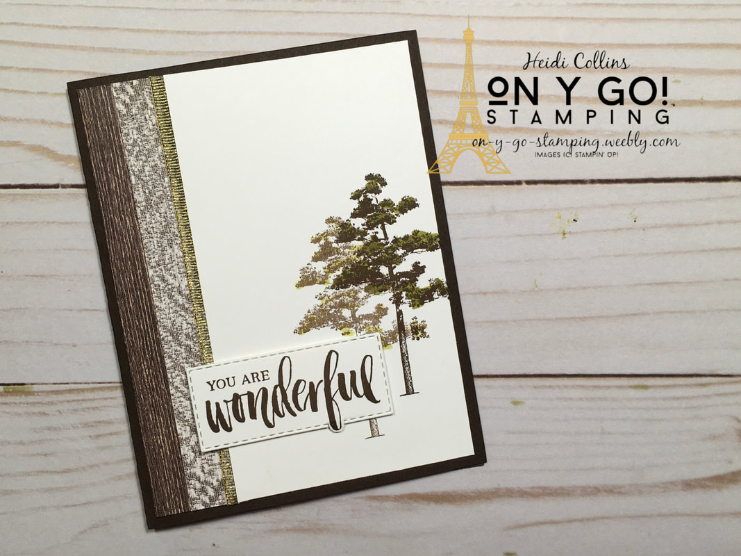 Clean and simple card design with the Rooted in Nature stamp set from Stampin' Up! This versatile set will retire at the end of April.