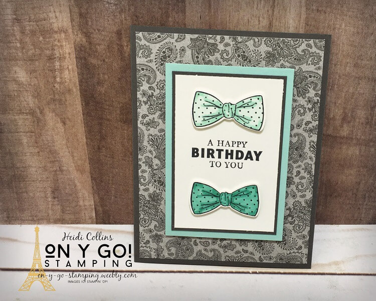 Card making idea using the Handsomely Suited stamp set, Well Suited patterned Paper, and Suit and Tie dies from the NEW 2021 January-June Mini Catalog from Stampin' Up!
