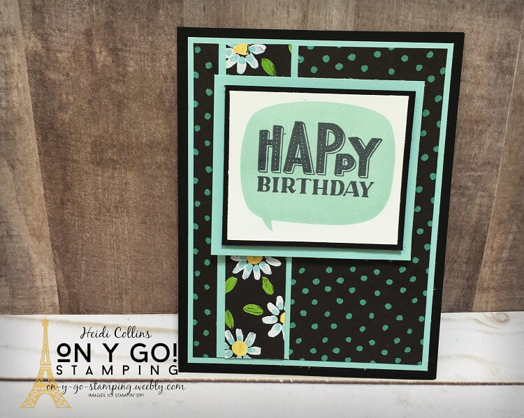 Sample birthday card using the Flower and Field patterned paper from the 2021 Sale-a-Bration brochure. Get this paper FREE with a $50 order in January. Sample also uses the You Are Amazing stamp set from 2021 January-June Mini Catalog from Stampin' Up!