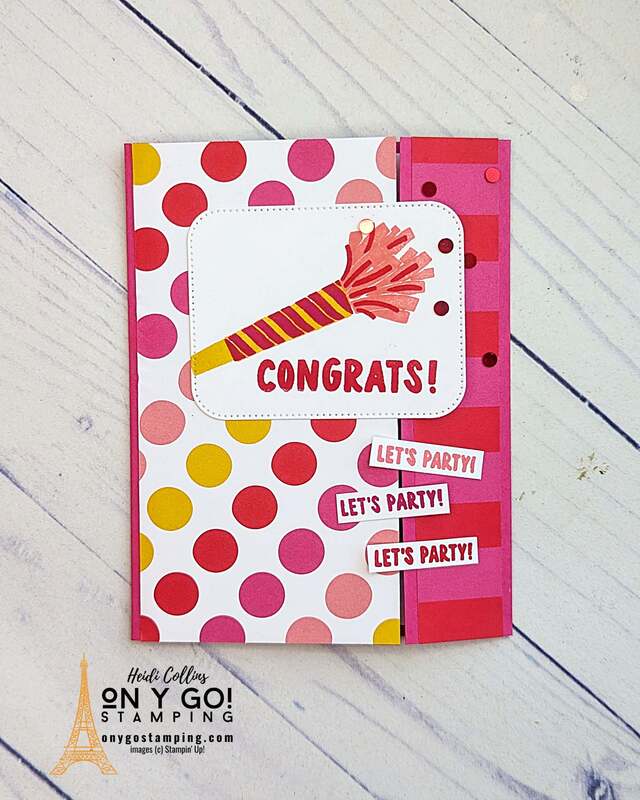 Explore your creativity with an Off-Set Gate Fold Card! This easy DIY project uses Stampin' Up! Year to Celebrate stamp set and the vibrant Merry Bold and Bright Designer Series Paper. Unleash the designer in you with vibrant patterns and joyful prints to make a unique patterned paper card. Perfect for any celebration or congratulations. Now, turn your crafty ideas into reality by watching our step-by-step video tutorial!