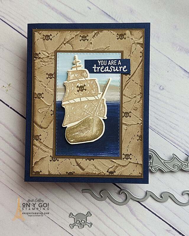 Ahoy there! Ready to set sail in search of adventure? Then you’ll want to get your hands on ‘On the Ocean’ stamp set from Stampin’ Up! - the perfect way to make lively and masculine handmade cards for guys. With a pirate ship dominating the card front, you’ll have an array of fun pirate-themed cards to choose from. So get ready to fill your cards with colourful treasures, pirate talk and plenty of nautical fun!