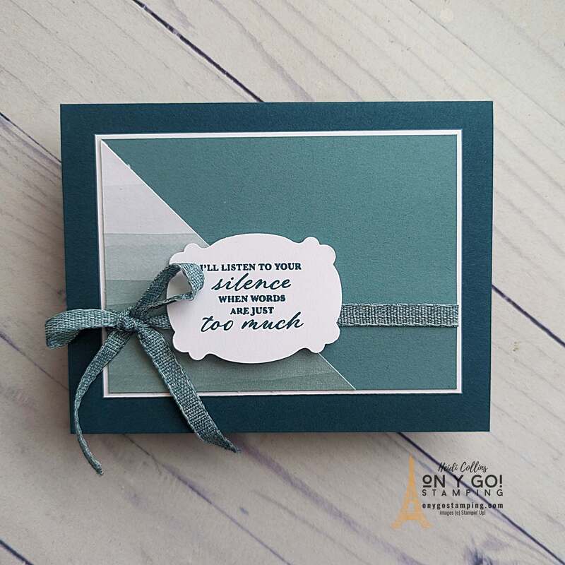 Create beautiful handmade cards with patterned paper like the Bright & Beautiful DSP from Stampin' Up! Finish up with sentiments from the Wonderful Thoughts stamp set.