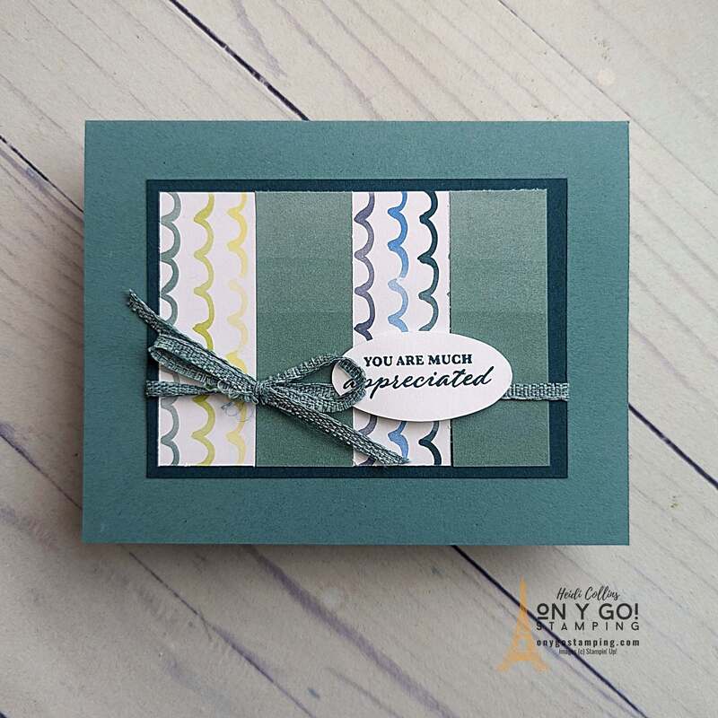 Want to make quick handmade cards? Use patterned paper like the Bright and Beautiful DSP from Stampin' Up!