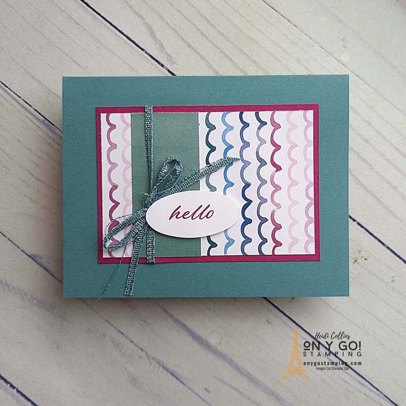 Create an easy handmade card with the Bright and Beautiful patterned paper and Wonderful Thoughts stamp set from Stampin' Up!
