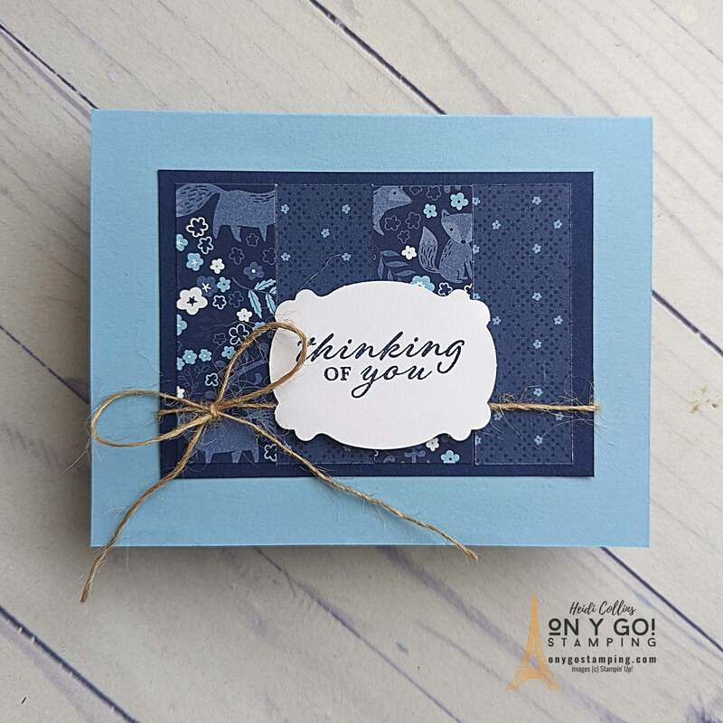 Want to make quick handmade cards? Use patterned paper like the Countryside Inn DSP from Stampin' Up!