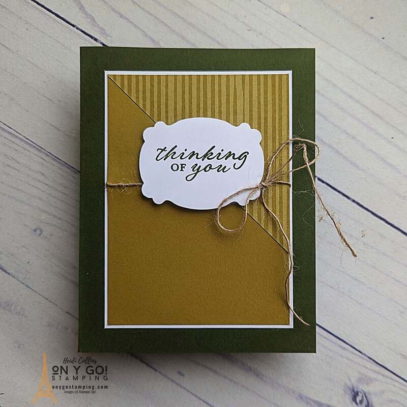 Want to make quick handmade cards? Use patterned paper like the Garden Walk DSP from Stampin' Up!