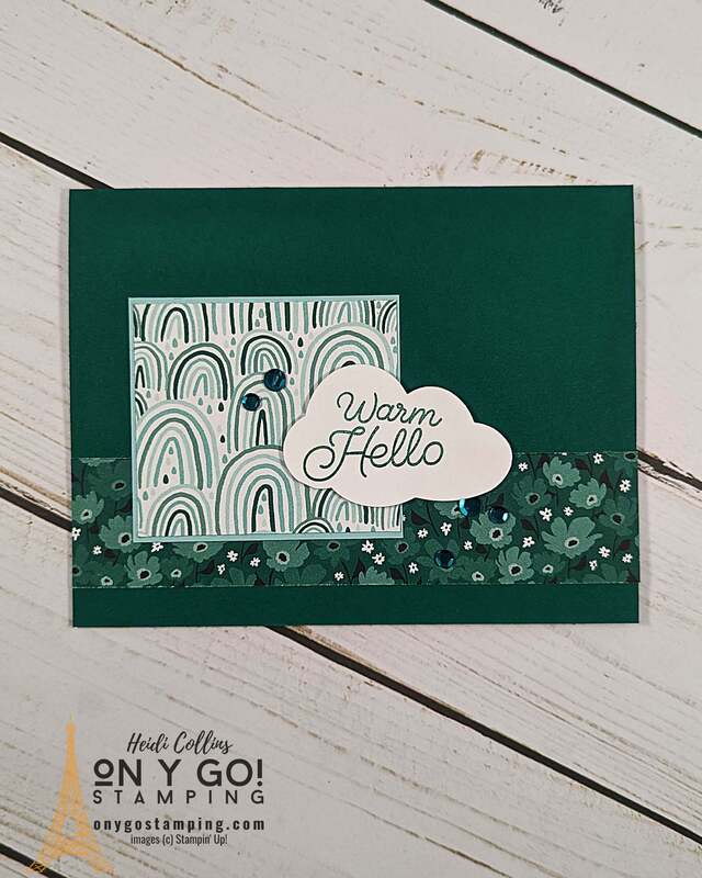 Quick and easy handmade card using the Sunny Days patterned paper with the Circle Sayings stamp set. 