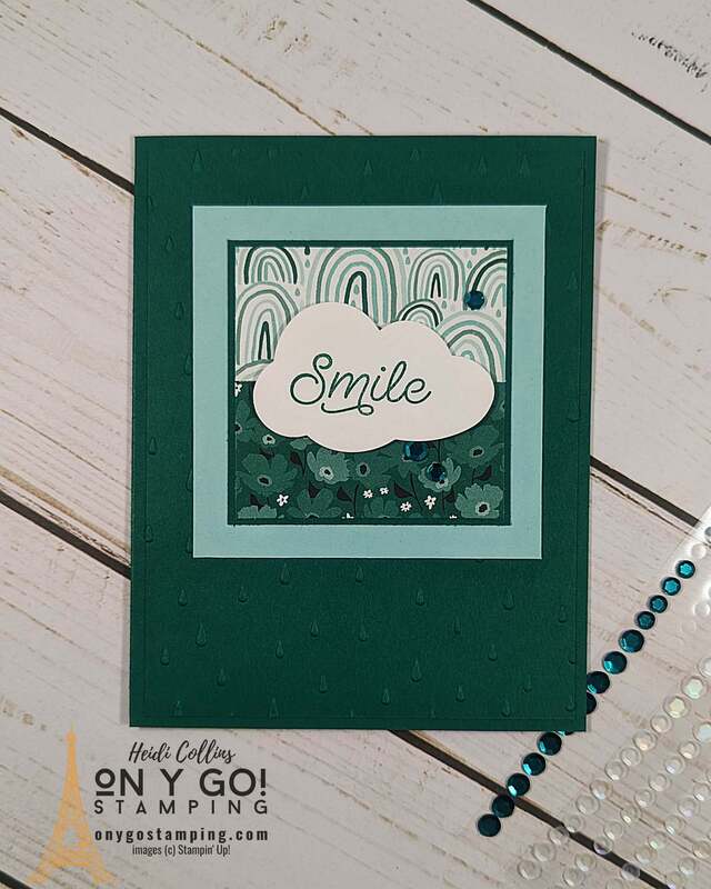 Use a One Sheet Wonder to create an easy handmade card with the Sunny Days patterned paper and Circle Sayings stamp set.