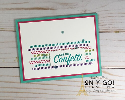 Clean and simple card idea (CAS card idea)  using the Pattern Play stamp set from Stampin' Up!