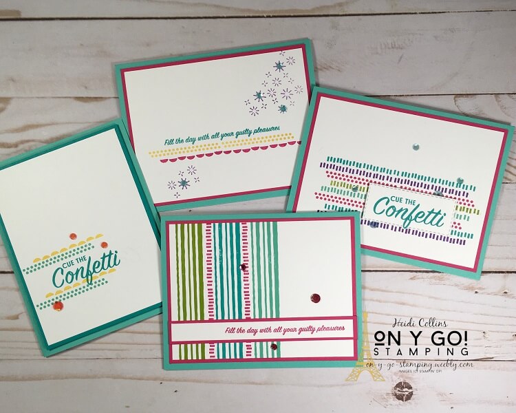 Clean and simple card making ideas using the Stamparatus and the Pattern Play stamp set from Stampin' Up!