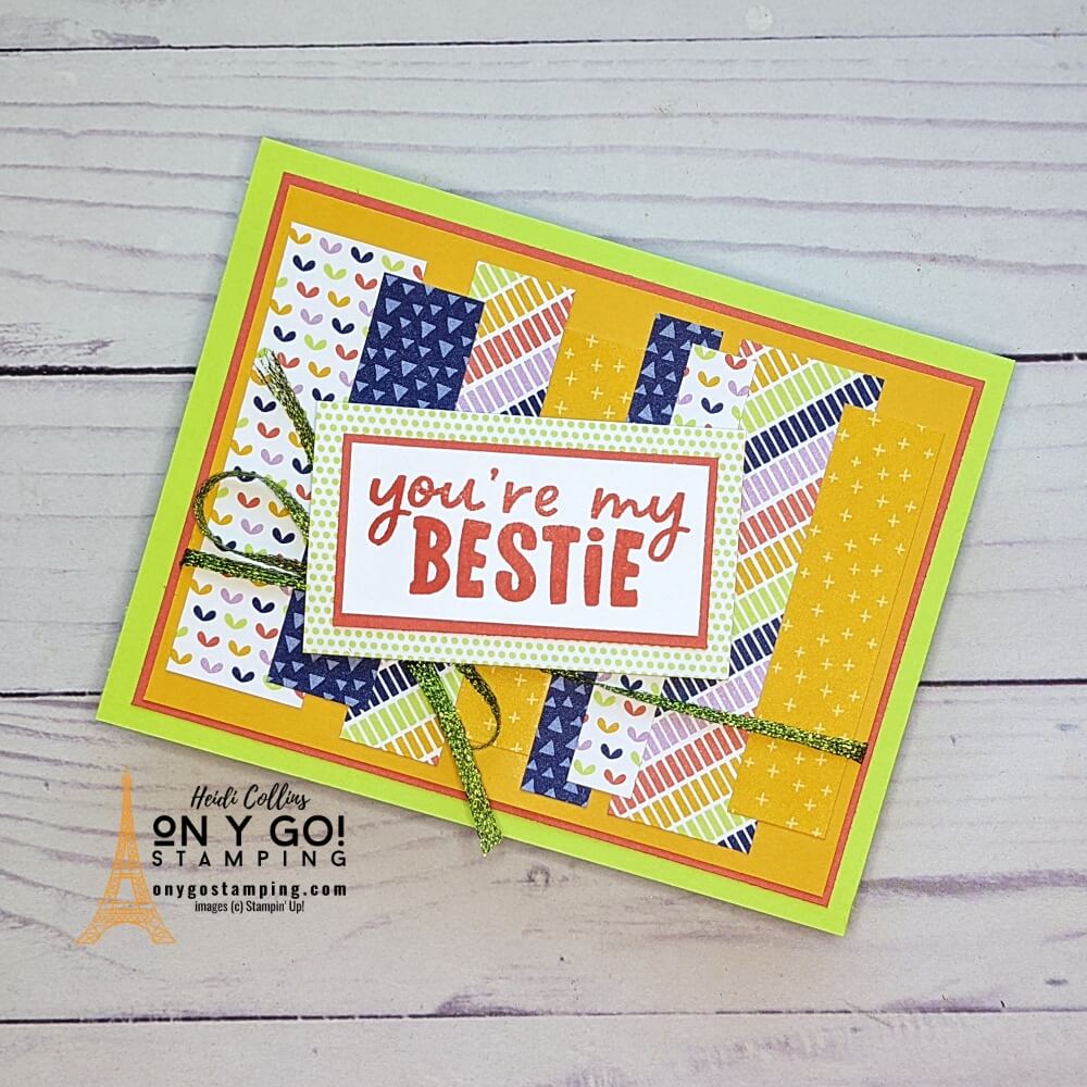 Use a simple card sketch to use up your scraps of patterned paper to create quick and easy cards like this one with the Best Butterflies suite from Stampin' Up!®