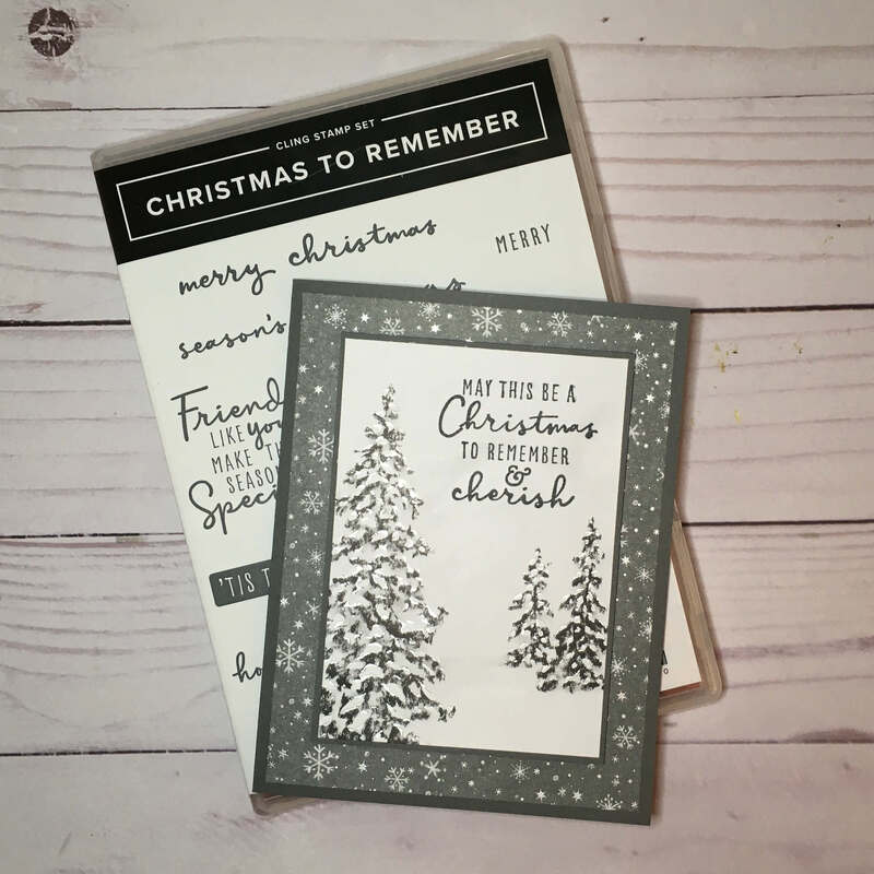 Simple Stamping Christmas card idea with the Peaceful Place patterned paper from Stampin' Up!