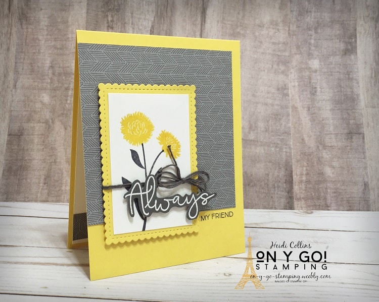 Card idea with the Field of Flowers stamp set from Stampin' Up! Get it before it's discontinued May 3.