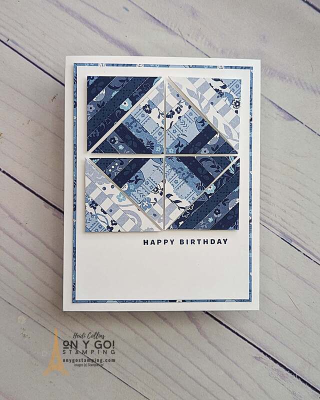Welcome to a world of wonderful handmade card making! This tutorial will show you step by step how to make the perfect quilted handmade card to celebrate a special birthday. Using Stampin' Up!'s Countryside Inn designer series paper, along with some simple tools and techniques, you will be able to create a custom card that is sure to bring a smile to the recipient's face. Let's get started!