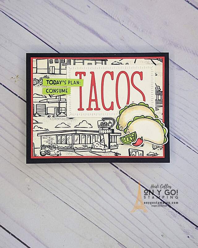 Ready to take a ride down memory lane? Look no further than this retro-inspired handmade card featuring Stampin’ Up’s “Ready to Ride” designer series paper, “Alphabet à la Mode” die cuts, and the “Nothing’s Better Than” and 