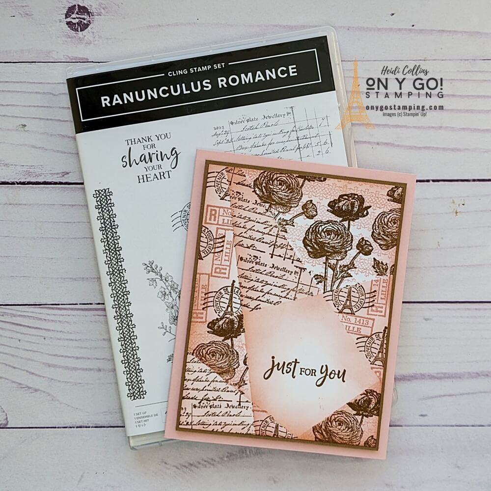 Use Stampin' Up!'s® Ranunculus Romance stamp set and the easy retiform card making technique to create a unique handmade card.