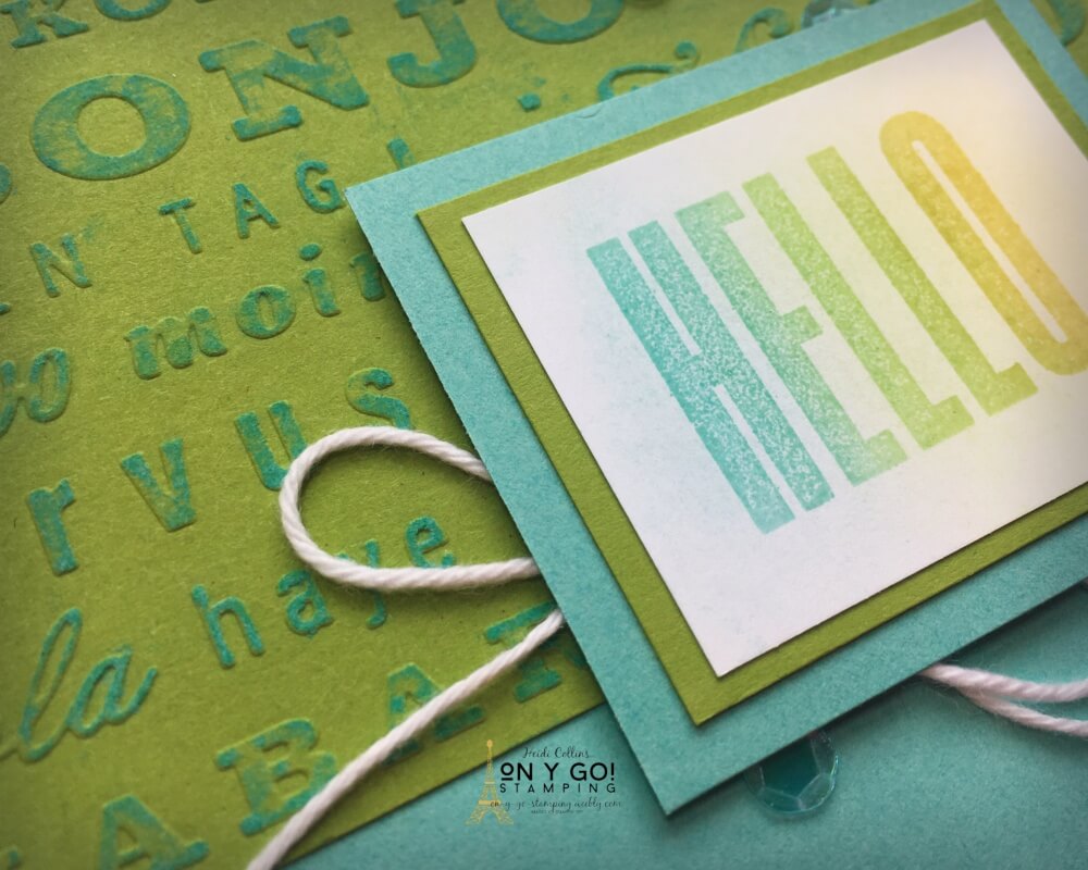 Use the new Soft Pastels from Stampin' Up! to do the classic Poppin' Pastels rubber stamping technique. Full video tutorial available.