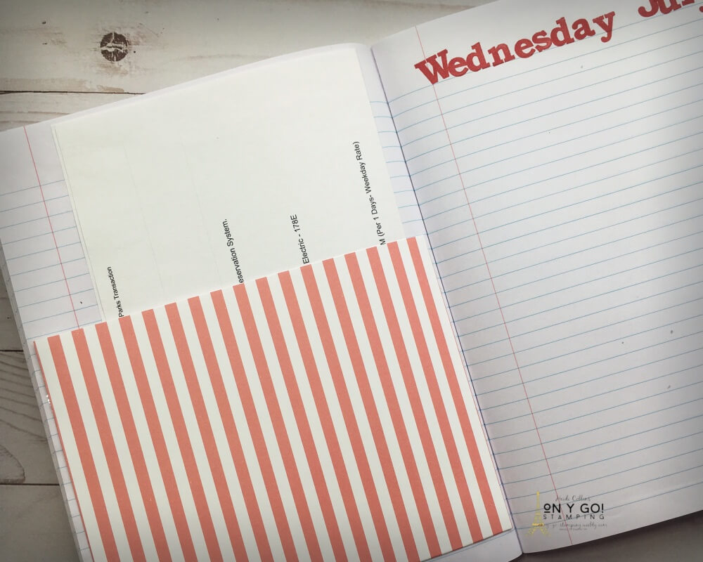 Create your own vacation notebook to keep track of important vacation details.