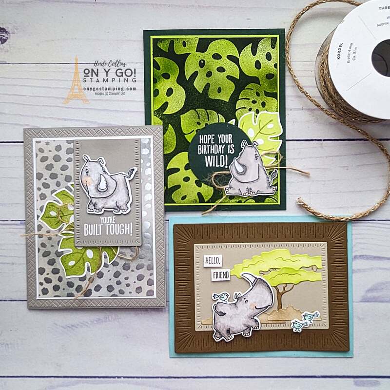 Shake up your card-making game with the launch of the new Stampin' Up! Rhino Ready and Tropical Leaf stamp sets. With these coordinating stamp sets, you can expand your crafting options even further with a range of coordinating dies and punches. Step up your card-making skills with the new Radiating Stitches dies, which will add a unique, handmade touch to your projects. With these new products, you'll be able to create beautiful handmade cards with ease!