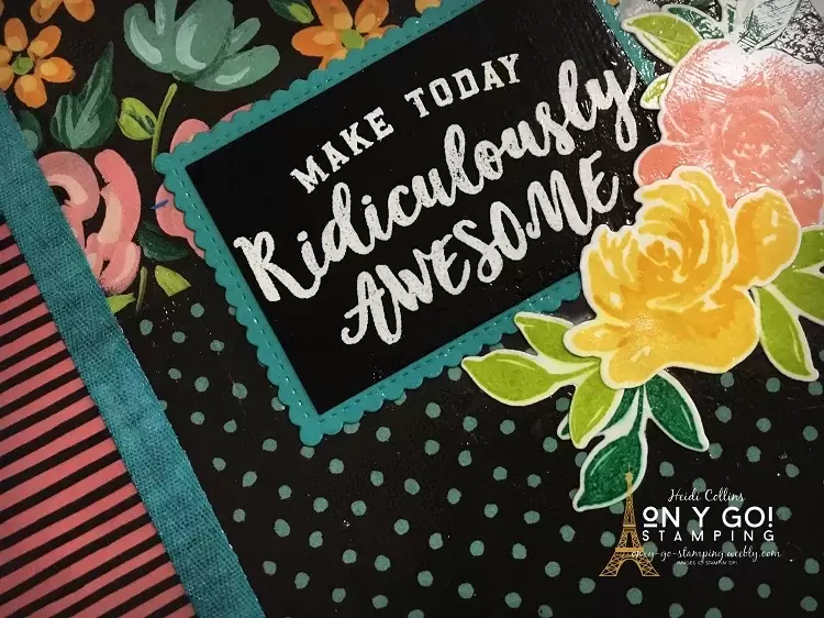 See how to make this ridiculously awesome journal with the Flowers and Field patterned paper and Ridiculously Awesome and All Things Fabulous stamp sets from Stampin' Up!
