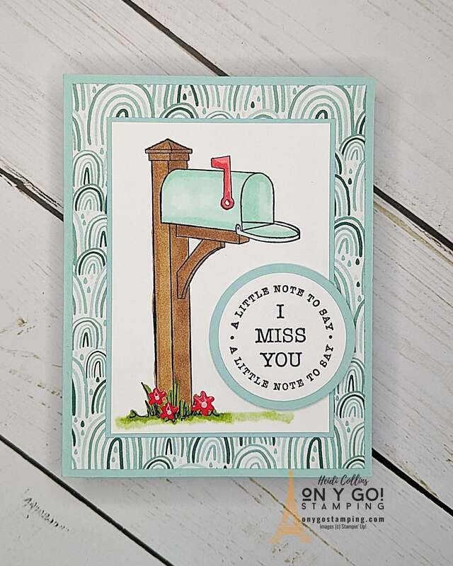 Tell someone you miss them with a handmade card. This card uses the Sending Love stamp set from Stampin' Up!®️ See the video tutorial.