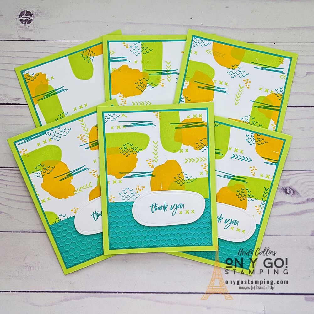 Check out my customer thank you cards for the month of September. These cards are made with the Hello Beautiful stamp set from Stampin' Up!®