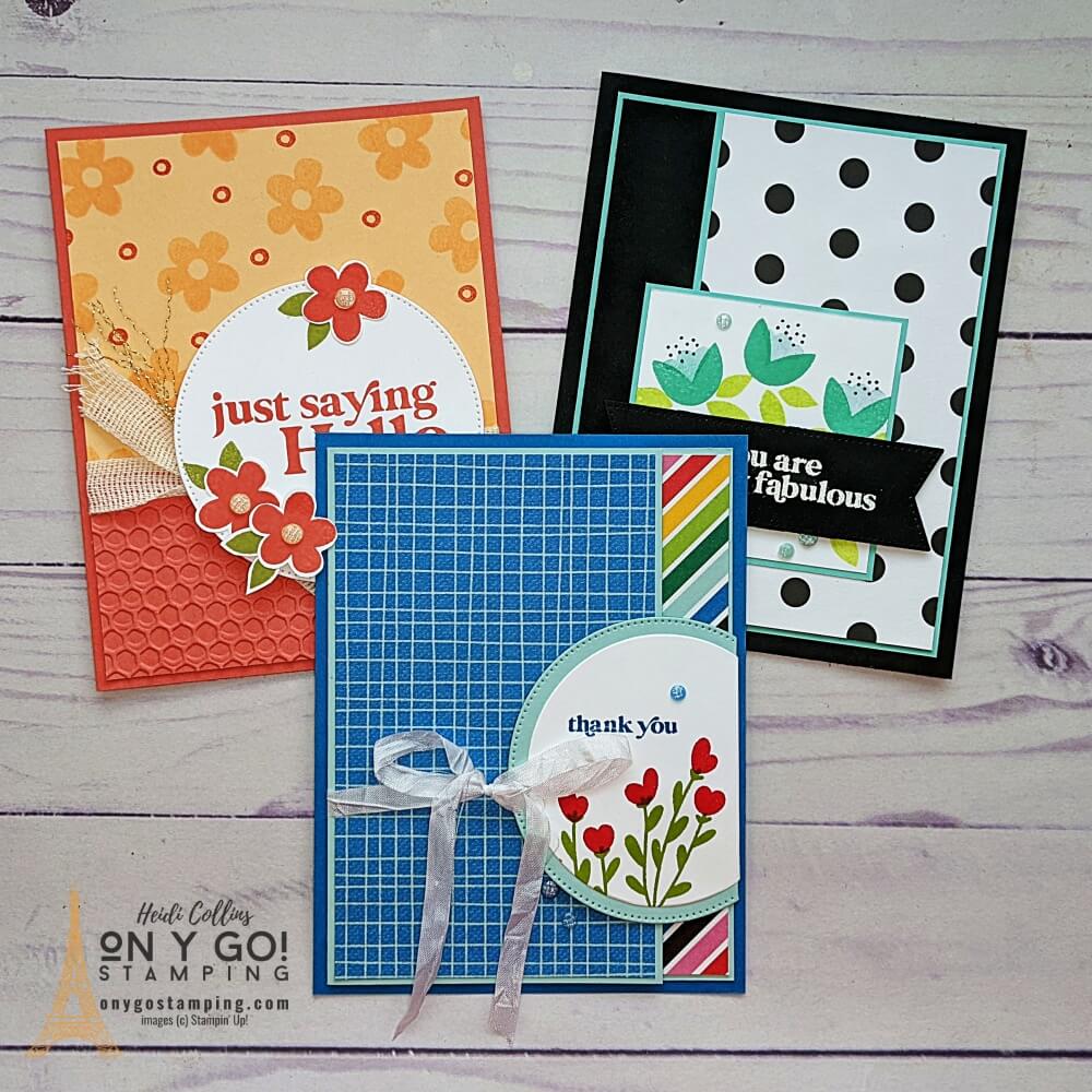 The Simply Fabulous stamp set from Stampin' Up!® really is simply fabulous. See three sample card designs including a simple fun fold card idea.
