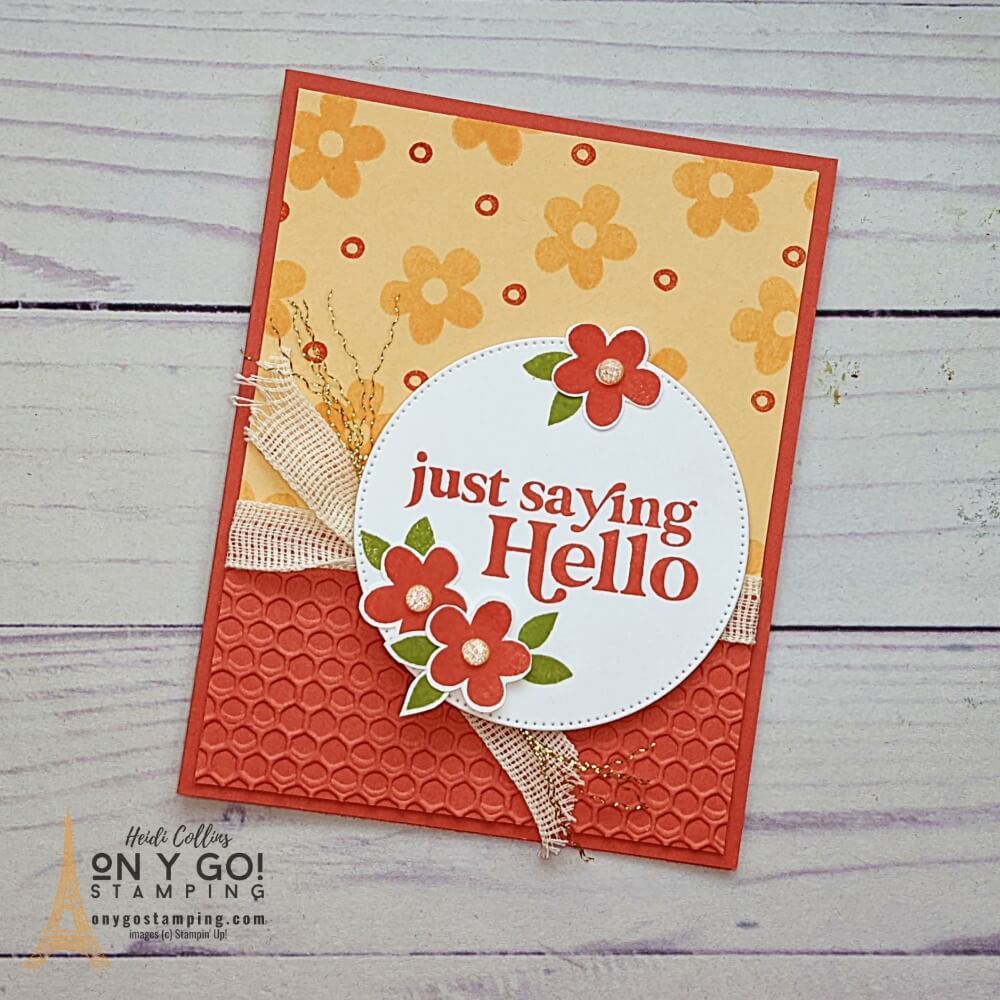 Send someone a cheery hello with a handmade greeting card using the Simply Fabulous stamp set from Stampin' Up! 