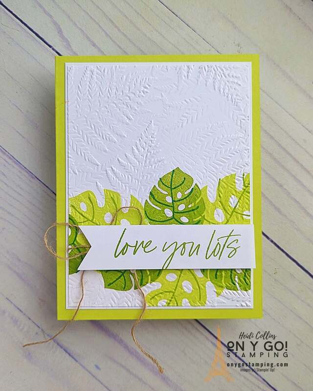 Discover how to use a simple card sketch to make an easy handmade card that will impress your loved ones! With the help of Stampin' Up! and the Tropical Leaf stamp set, you'll be creating stunning designs in no time. Ready to become a card-making pro? See the video tutorial now!