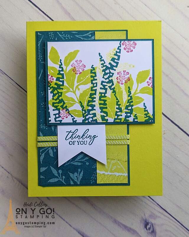 Unleash your inner craft-enthusiast with this heartwarming DIY 'Thinking of You' card sketch. You'll love using the rich textures and intricate designs of the striking Botanical Layers stamp set by Stampin' Up! along with the versatile Masterfully Made DSP to create this handmade masterpiece. Perfect for letting someone know they're on your mind! Ready to begin? See the video tutorial to guide your creativity today!